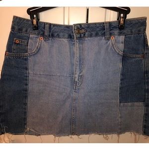 TopShop Denim Two Toned Skirt - Rare